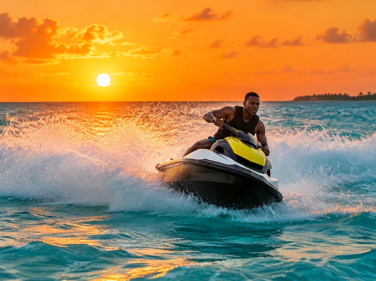 Jet ski sunset run